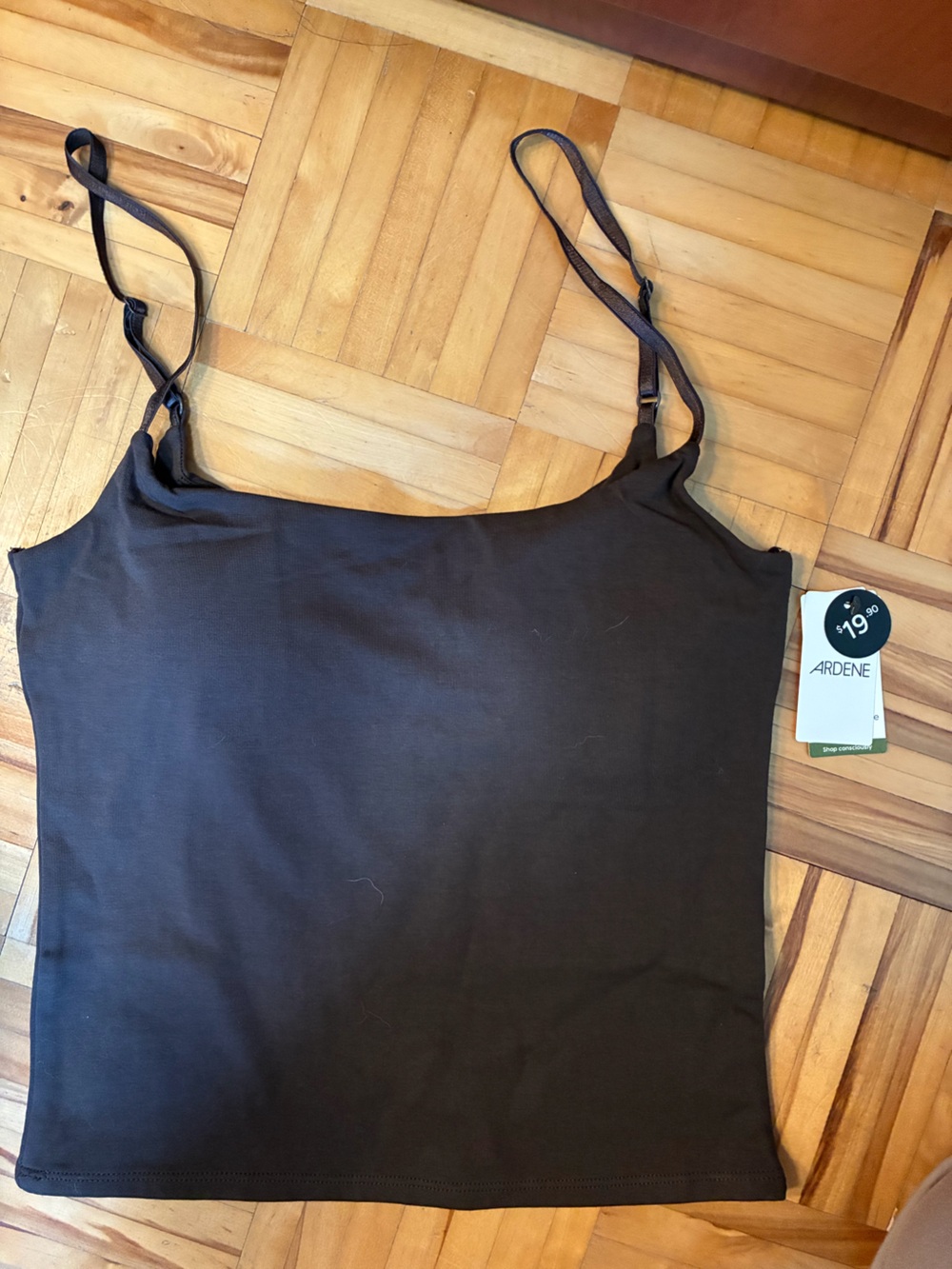 Ardene Black Ribbed Halter Tank with Adjustable Straps